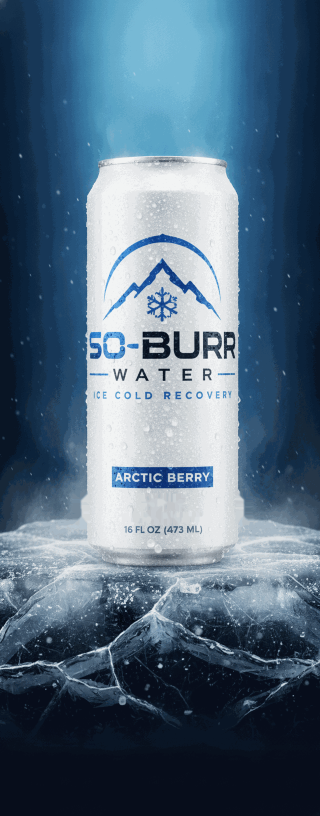 So-Burr Water Arctic Berry 16oz can on ice